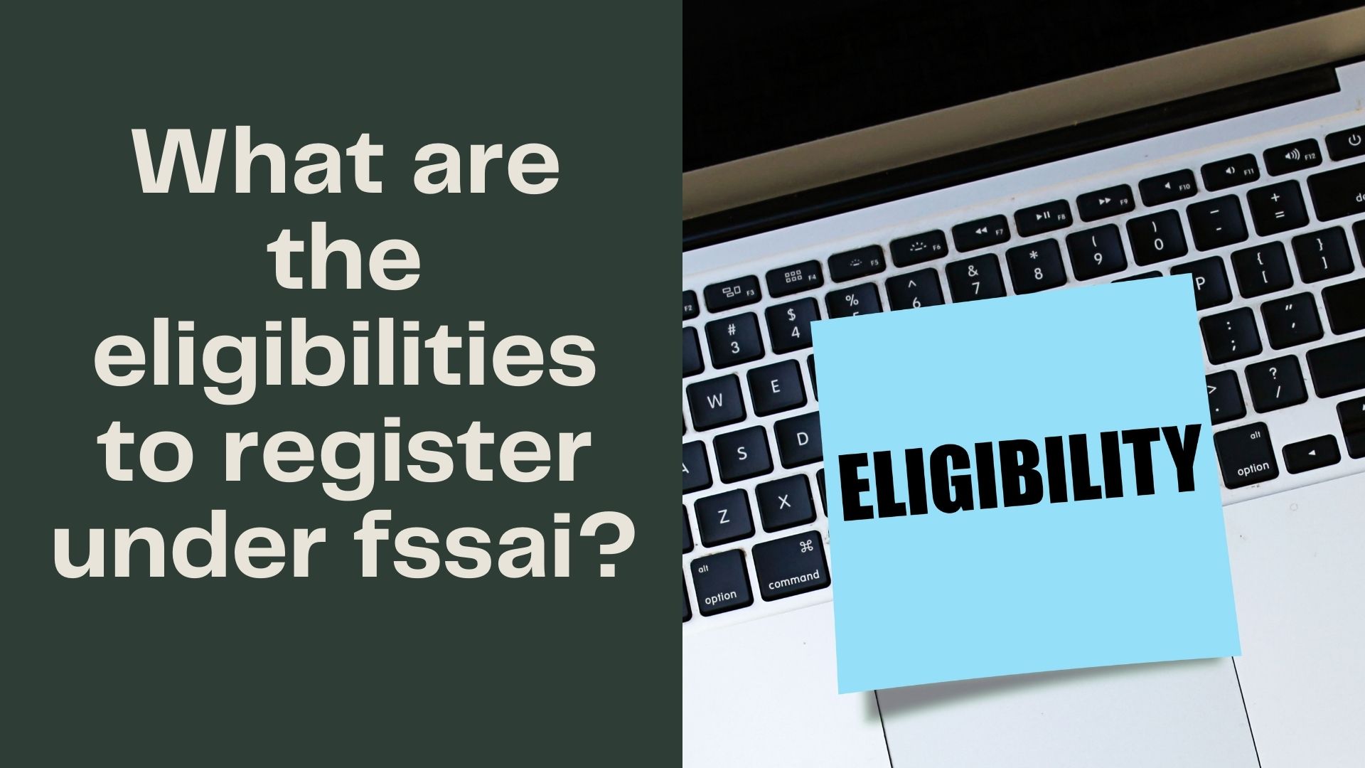What are the eligibilities to register under fssai